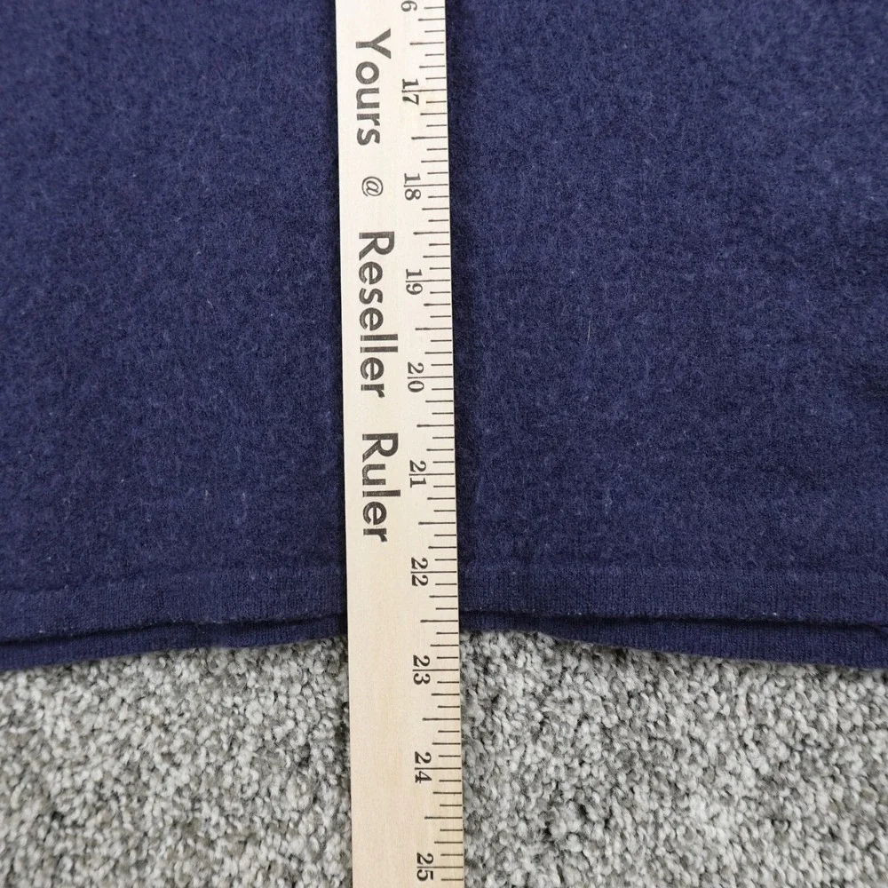 North Face Sweater Mens L Blue‎ Wool Blend Pullover 1/4 Zip Sweatshirt Outdoor